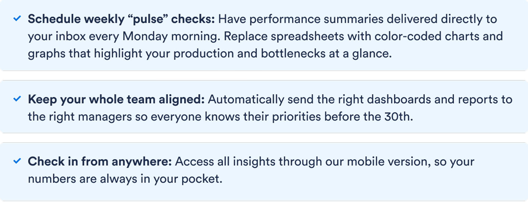 OneHQ Reporting gives every team a real-time view of what's happening.