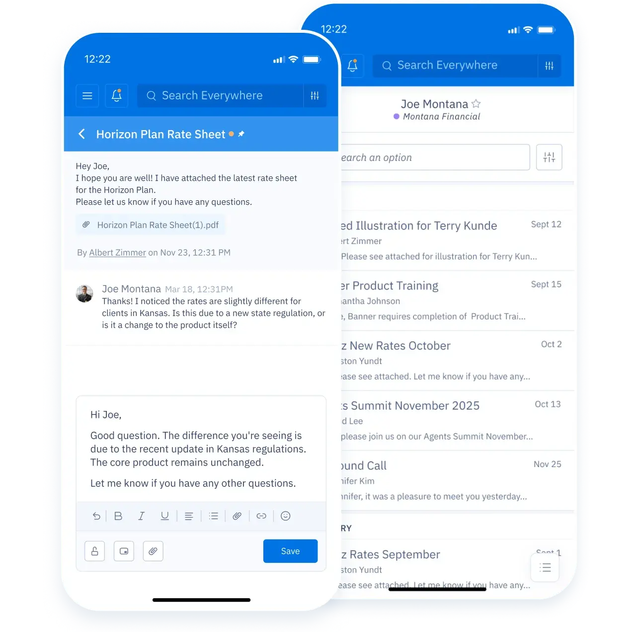 Stay on top of all communication.